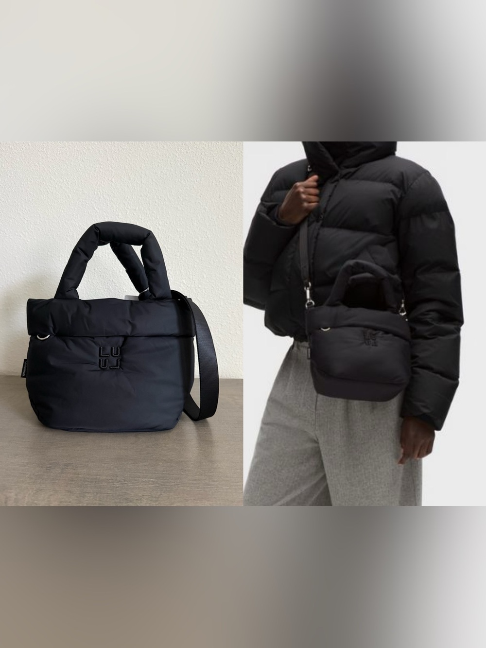 Lululemon On My Level Tote Small *Puffy  BLK/SLVR 7.7")
Volume: 3L